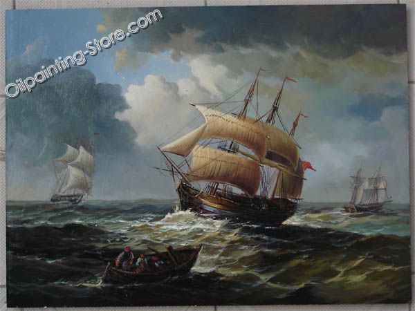 Sample warship painting on WOOD